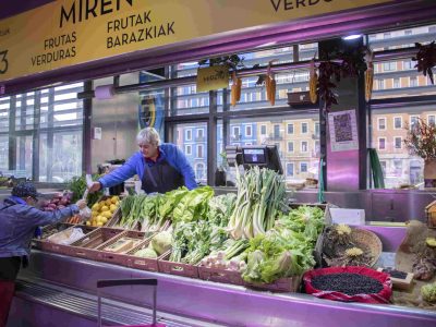 Frutas y verduras en el Mercado de la Ribera